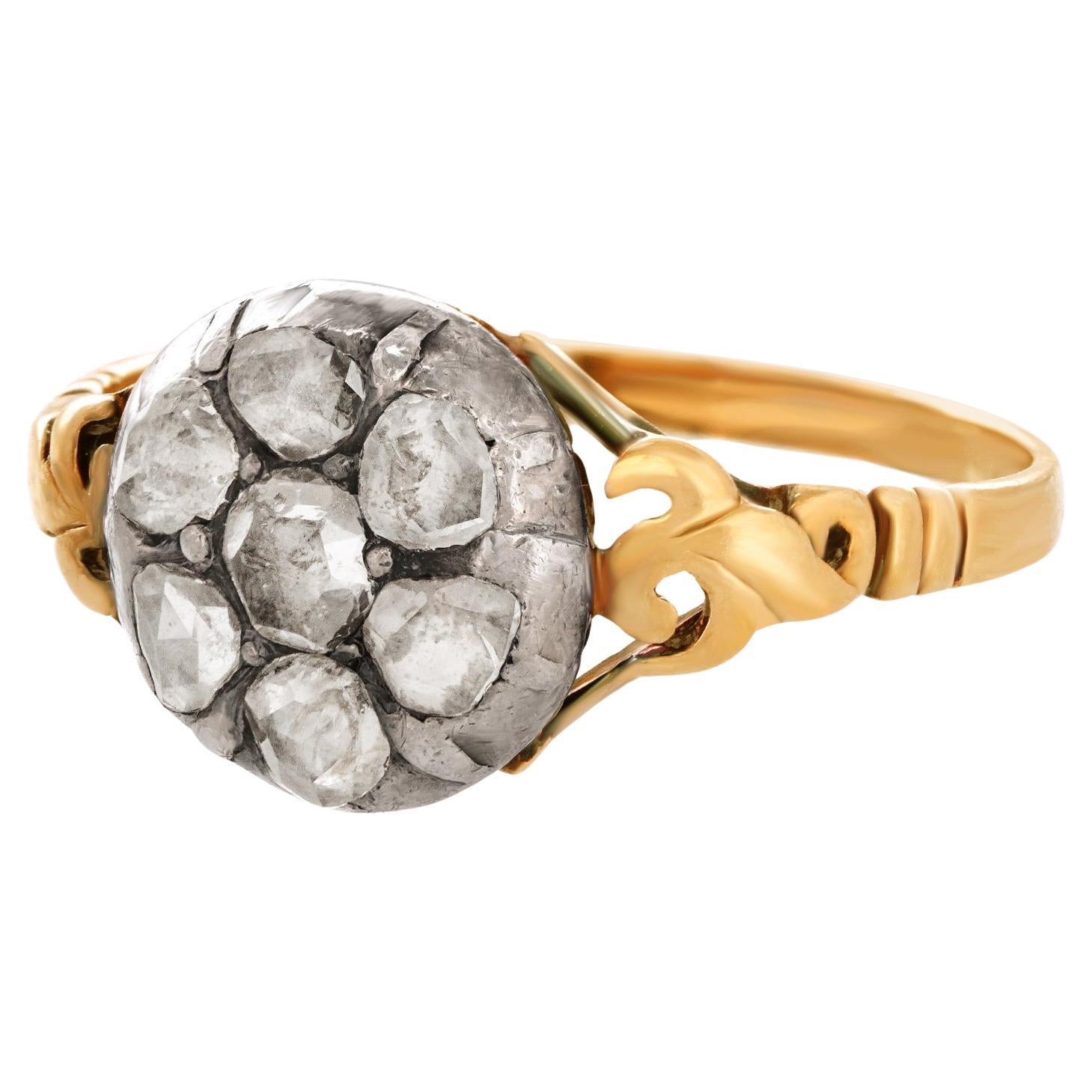 Antique Georgian Rose Cut Diamond Cluster Ring c.1820 - Antique Jewelry |  Vintage Rings | Faberge EggsAntique Jewelry | Vintage Rings | Faberge Eggs